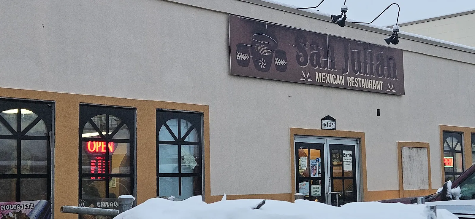 San Julián Mexican Restaurant storefront on E 72nd Ave in Commerce City, Colorado