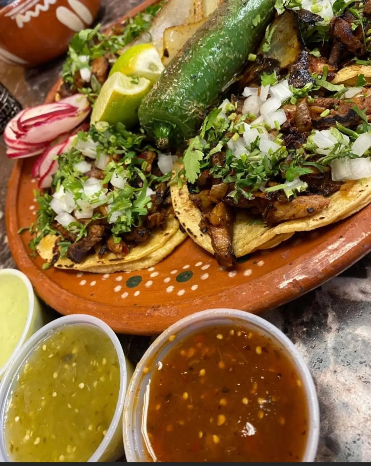 Birria with handmade tortillas